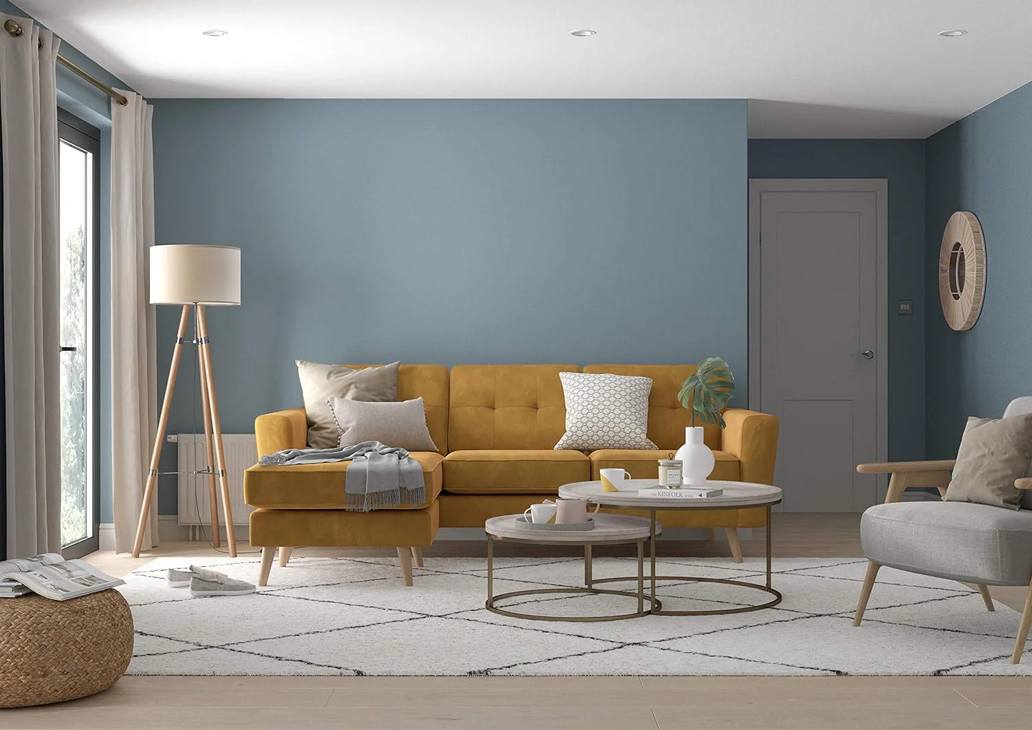 Dulux Walls & Ceilings Matt Emulsion Paint, Denim Drift, 2.5L - Image 3