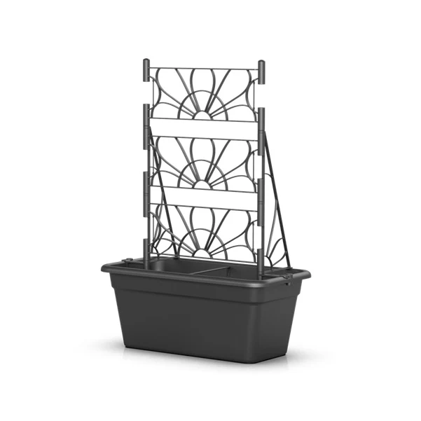 Easyday Grow Planter Trough with Trellis - Intense Black - Image 2