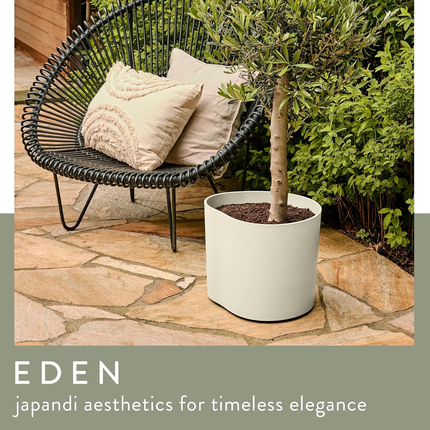 Eden 30cm Indoor / Outdoor Plant Pot - Linen White - Image 2