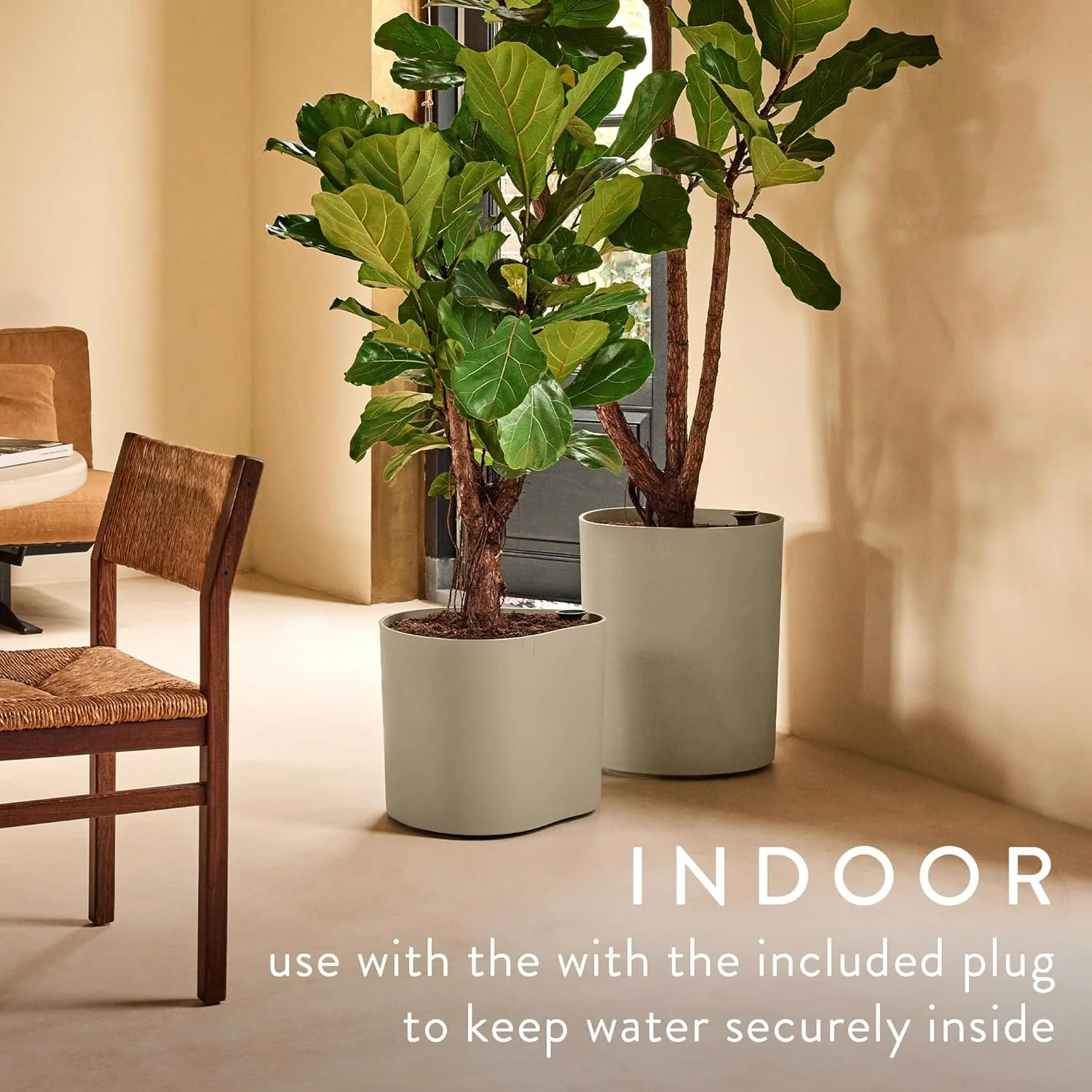 Eden 30cm Indoor / Outdoor Plant Pot - Soft Taupe - Image 4