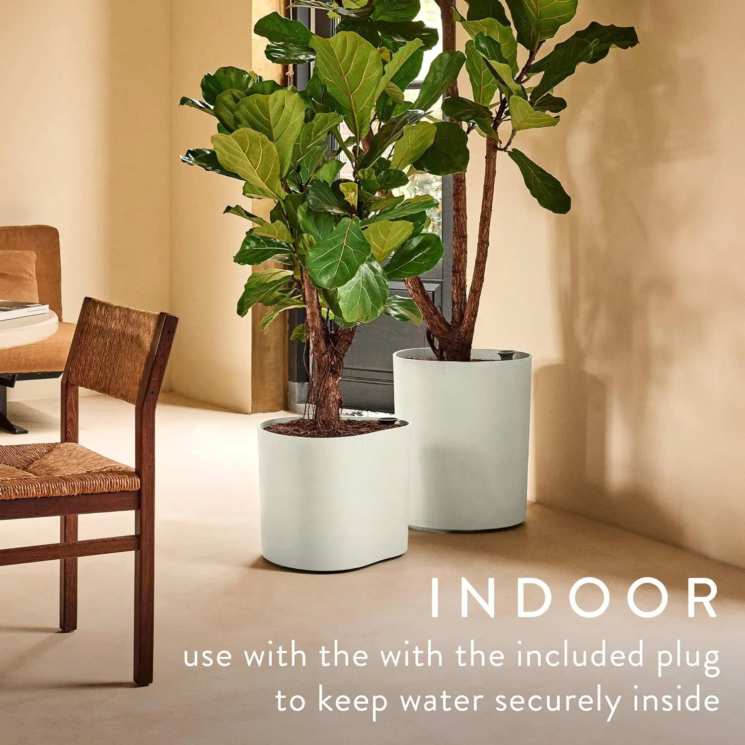 Eden 35cm Indoor / Outdoor Plant Pot - Linen White - Image 4