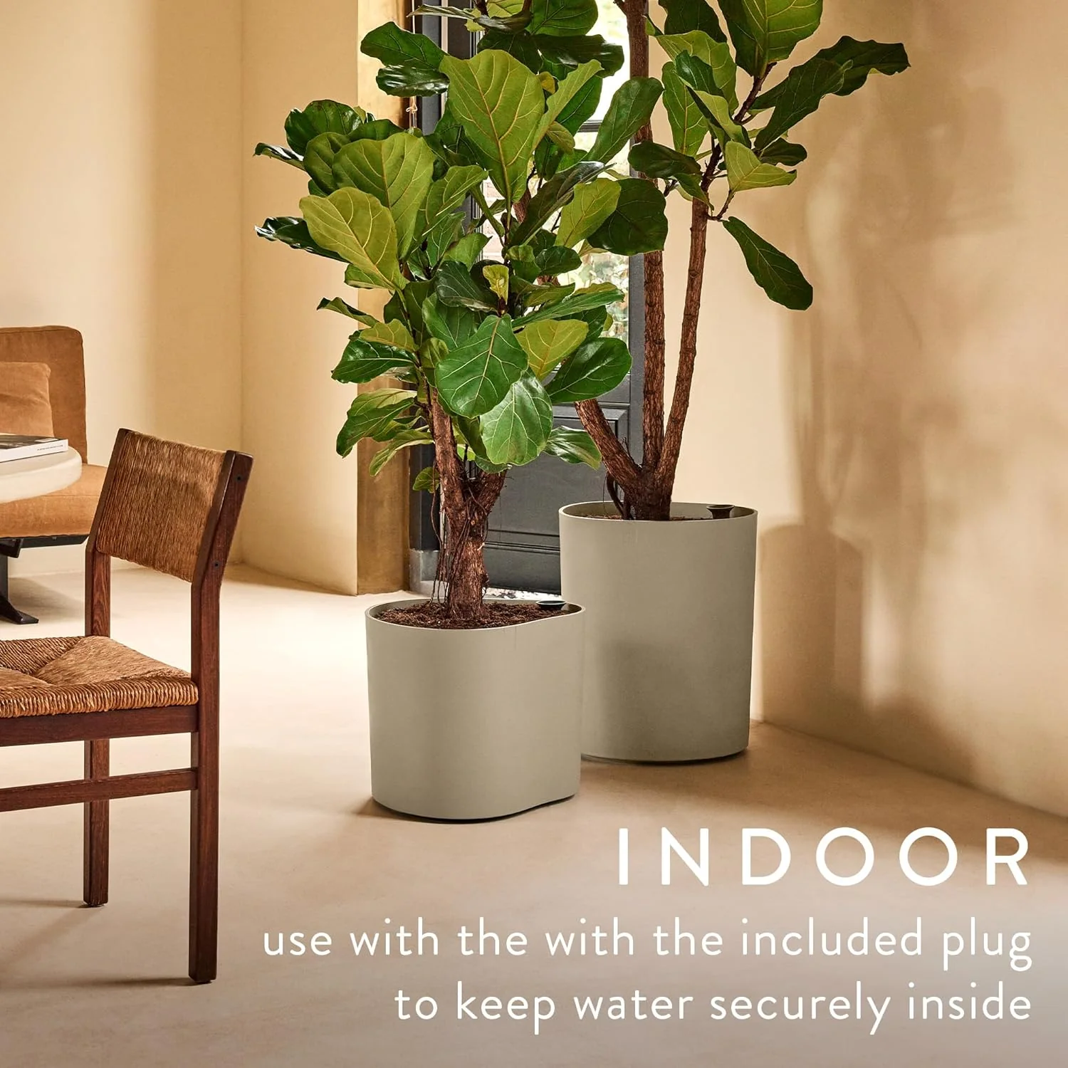 Eden Aquacare Medium 40cm Indoor / Outdoor Plant Pot - Soft Taupe - Image 4