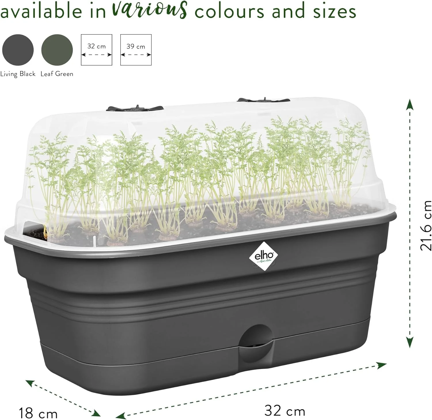 Green Basics All in 1 Medium Grow Tray Living Black - Image 6