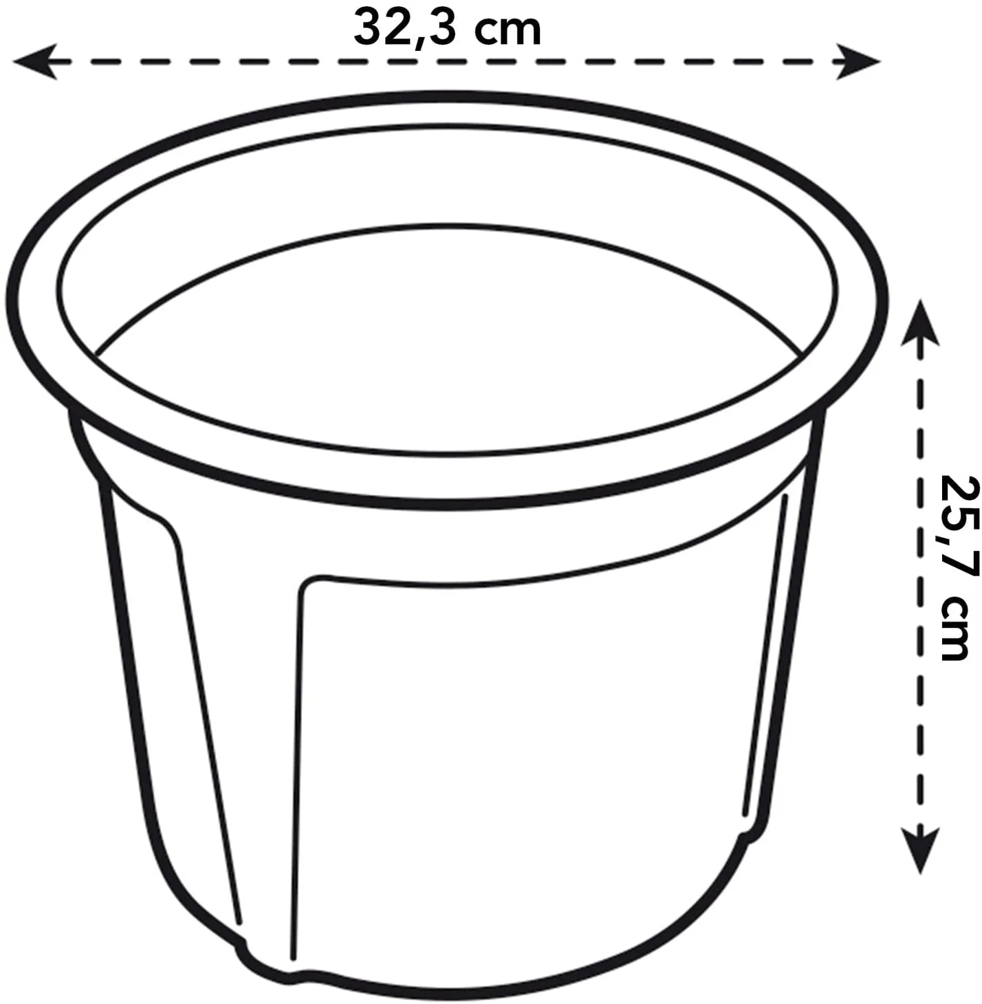 Green Basics Potato Pot 33cm - Living Black - Image 4