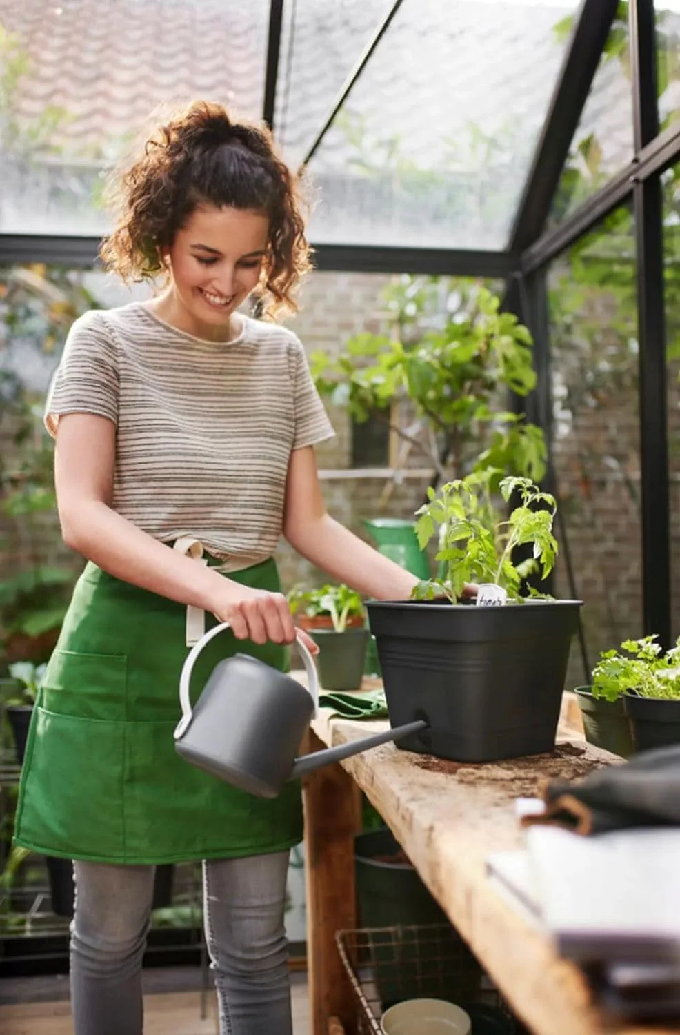 Green Basics Square All in 1 Growpot 30cm - Living Black - Image 9