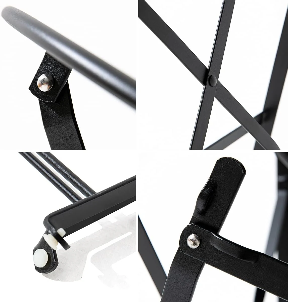 Eve Black Metal Folding Bistro Set - Image 5