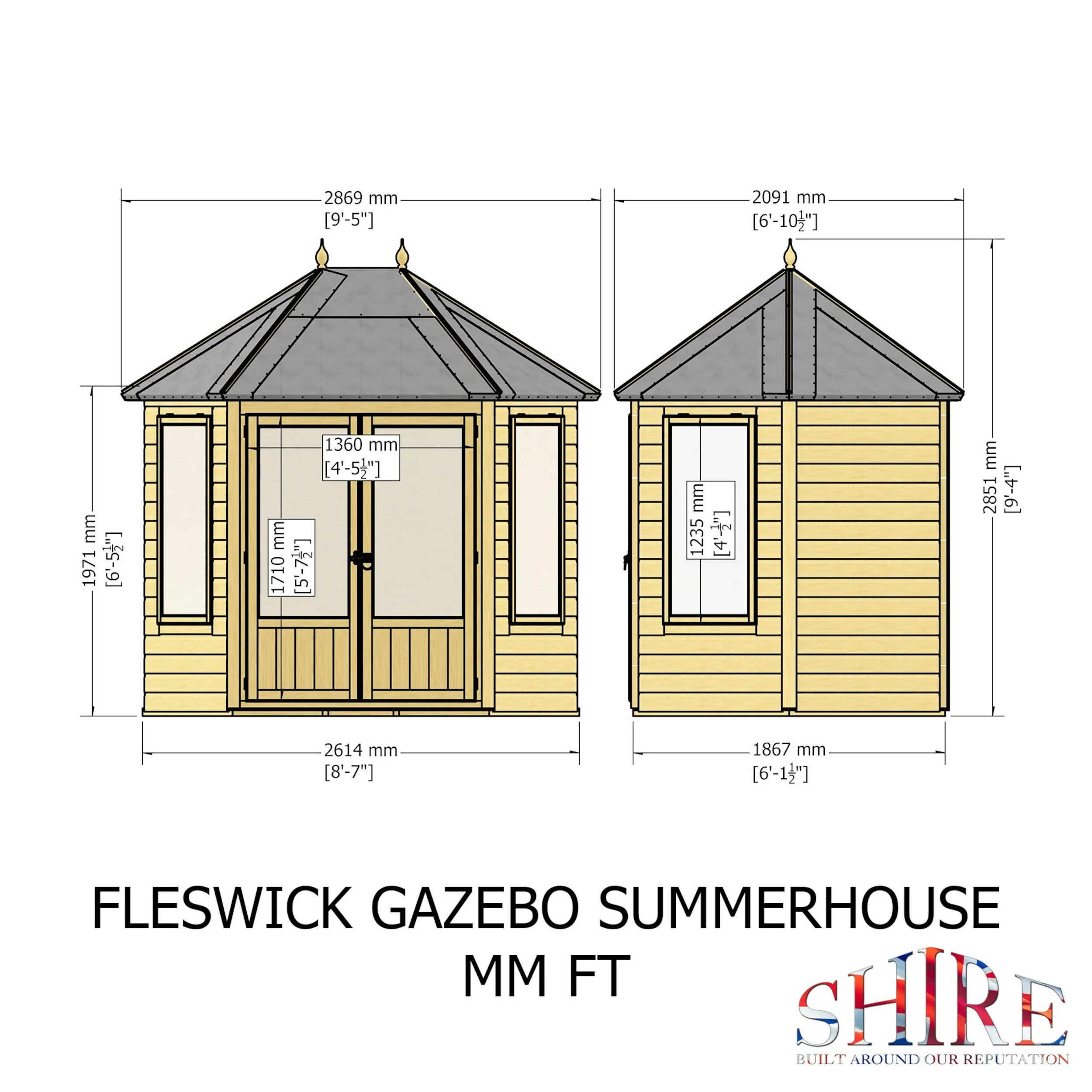 Fleswick 8 ft x 6 ft Summerhouse - Image 8