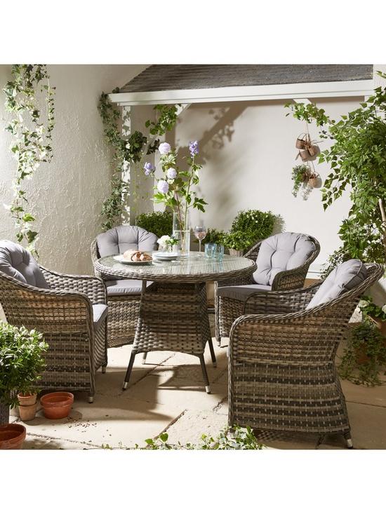 Florida 4 Seat Round Dining Set - Image 4