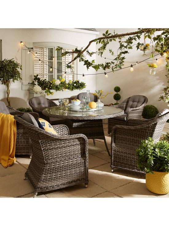 Florida 6 Seat Round Dining Set - Image 4