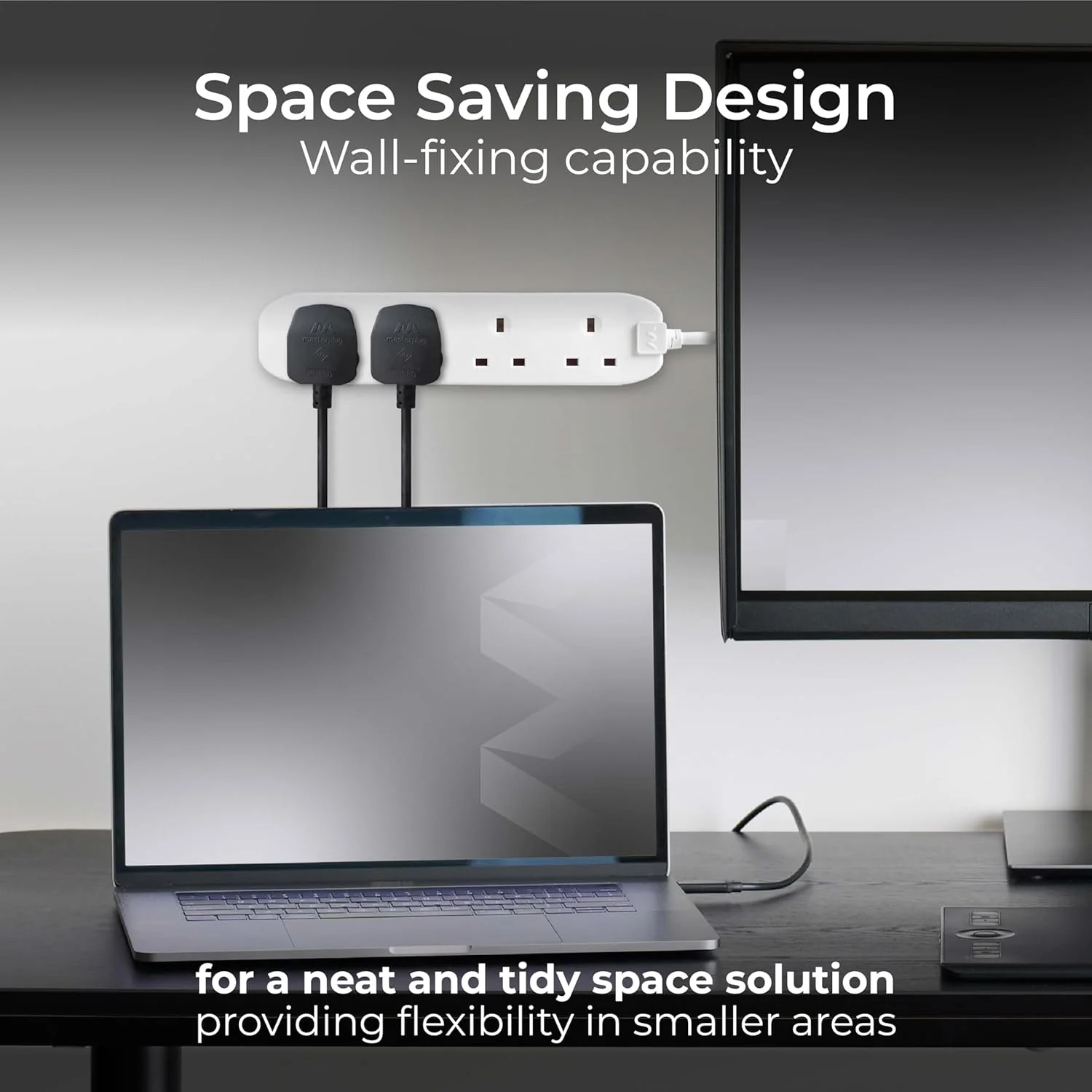 Four Socket Extension Lead, Unswitched, 5 Metre Cable, 4-Way Plug Extension Cable - Image 3