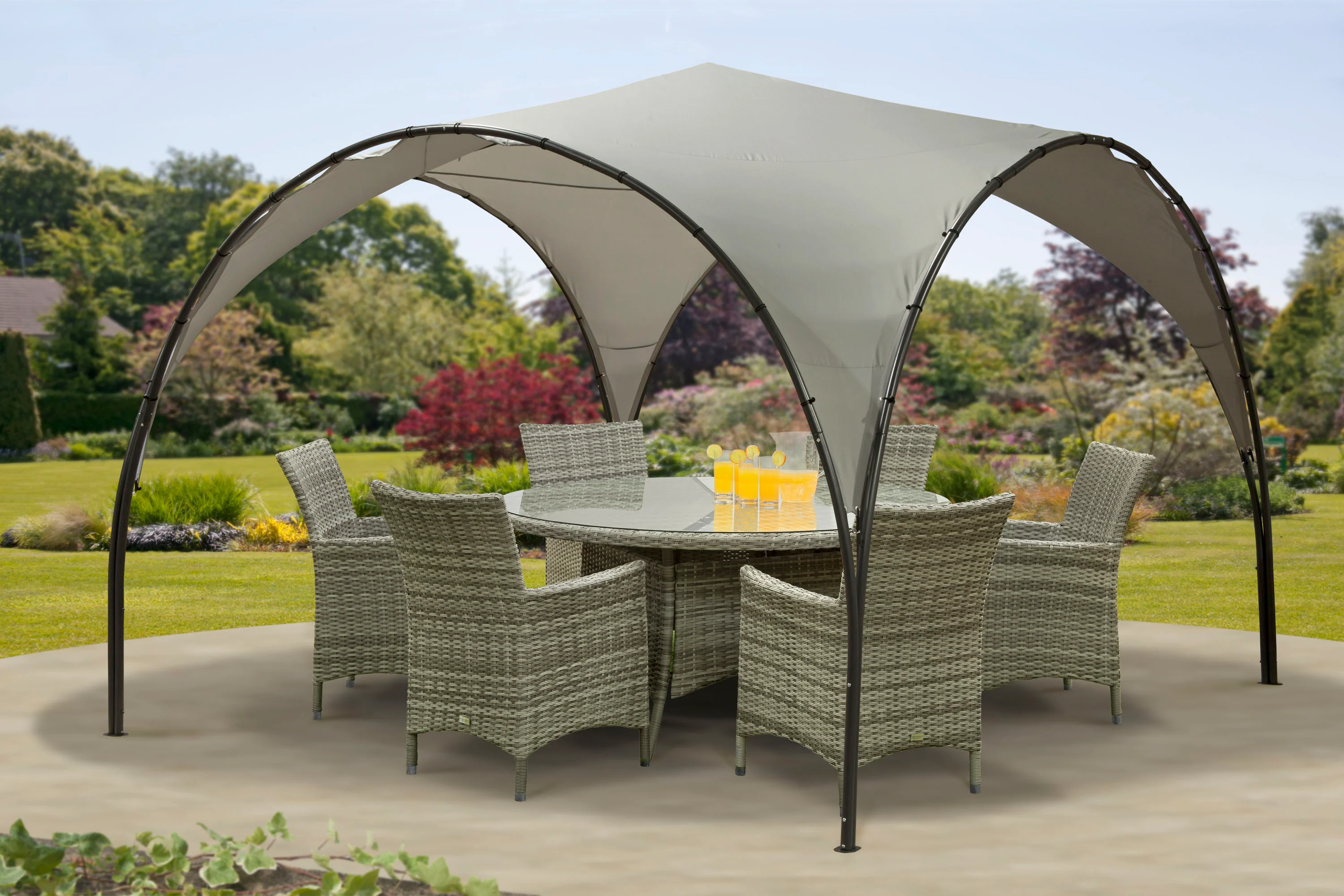 Monaco Heavy Duty 3.8 x 3.8m Dome Steel Gazebo