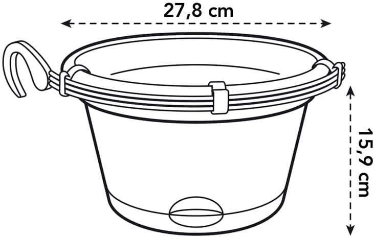 Green Basics Hanging Basket 28cm - Leaf Green - Image 4