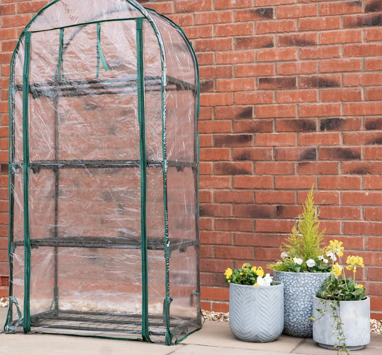 4 Tier Wide Arc Grow House with Clear Cover - 160x80x45cm - Image 10