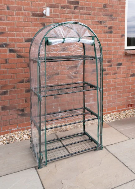4 Tier Wide Arc Grow House with Clear Cover - 160x80x45cm - Image 2