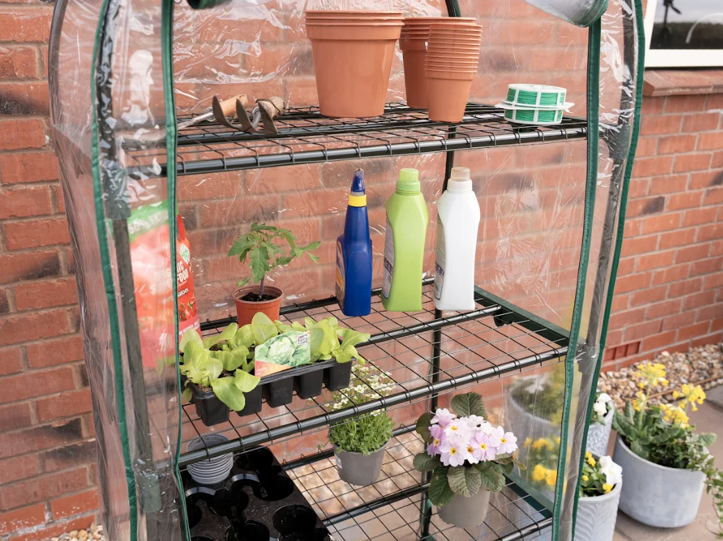 4 Tier Wide Arc Grow House with Clear Cover - 160x80x45cm - Image 7