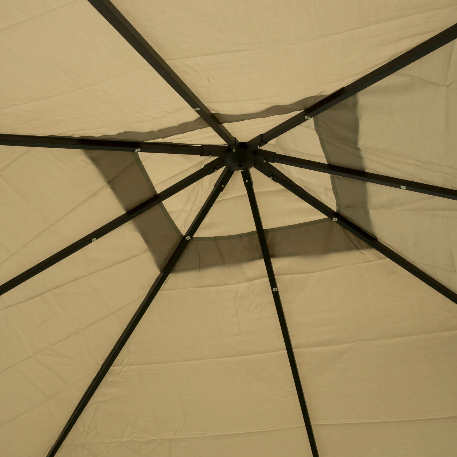 Tandil 3m x 3m Gazebo Marquee with Full Side Curtains - Ecru - Image 5