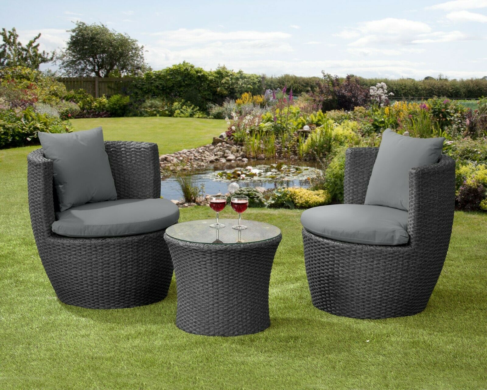 Canberra Bottle Bistro Set - Black