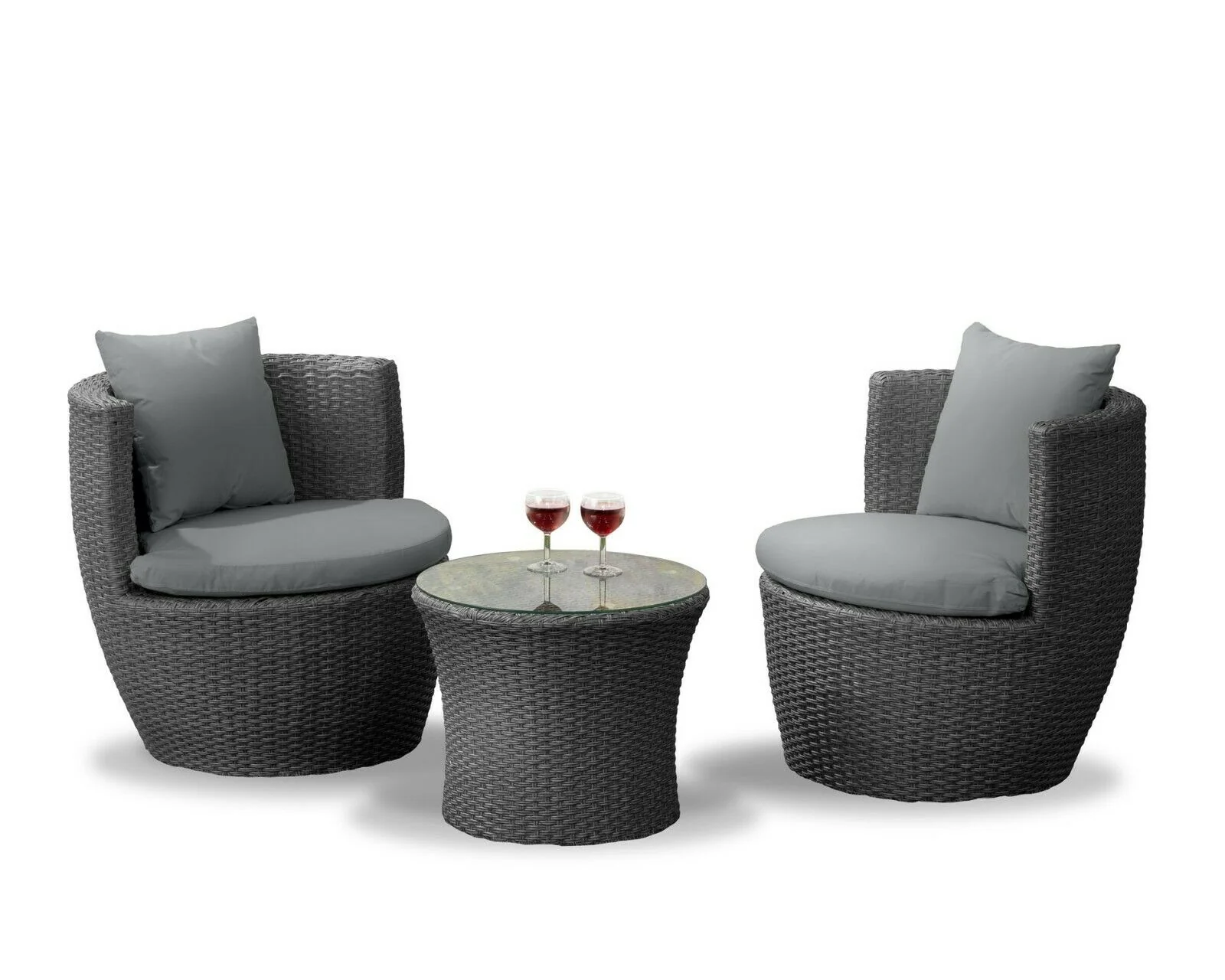 Canberra Bottle Bistro Set - Black - Image 3
