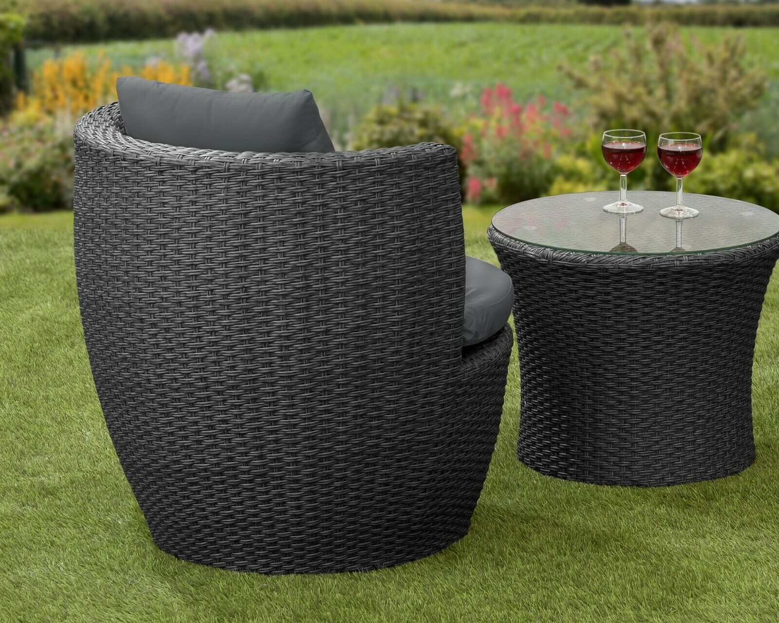 Canberra Bottle Bistro Set - Black - Image 6