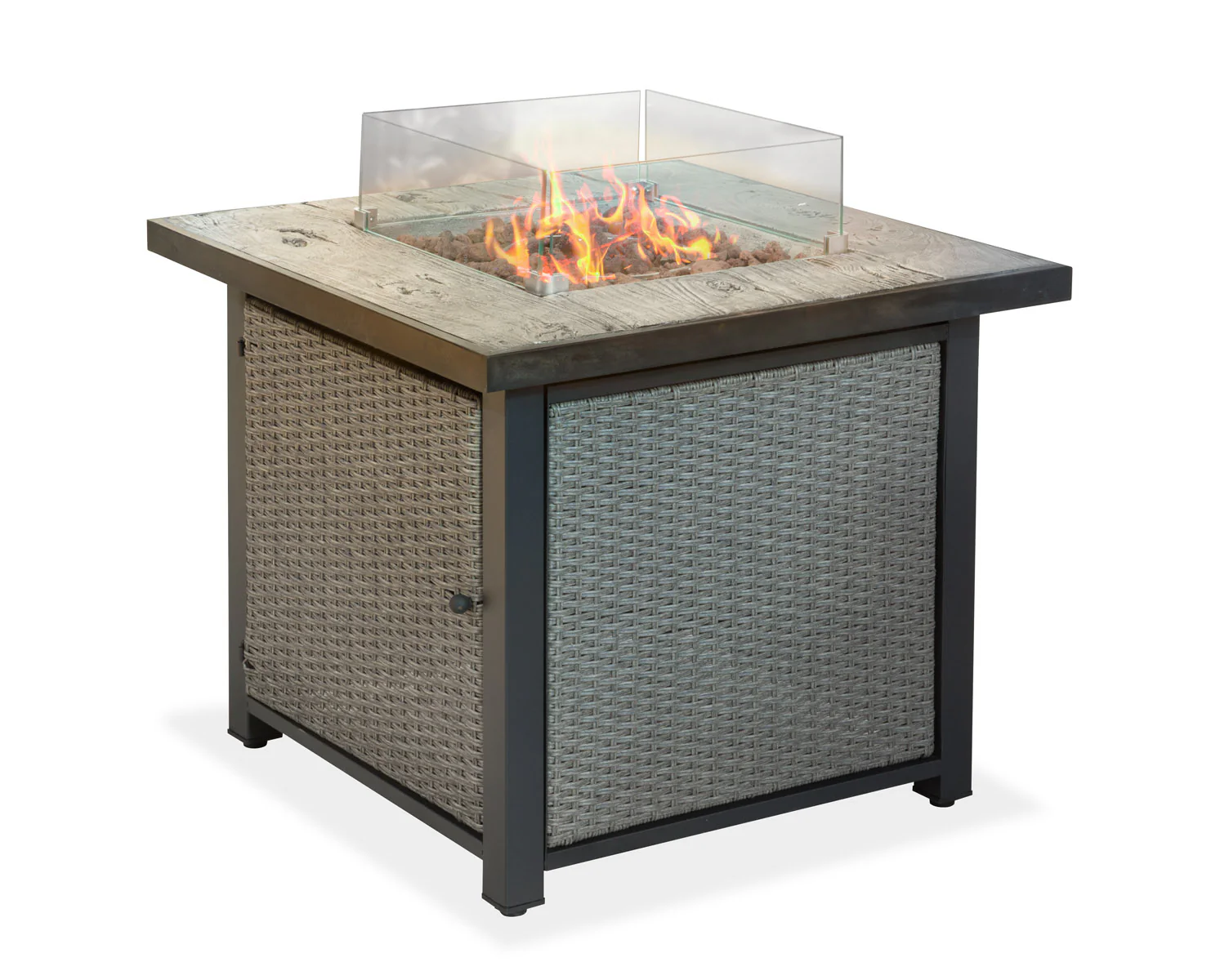 GSD Fire Pit Table Concrete Top Glass Screen - DAMAGED BOX - Image 6