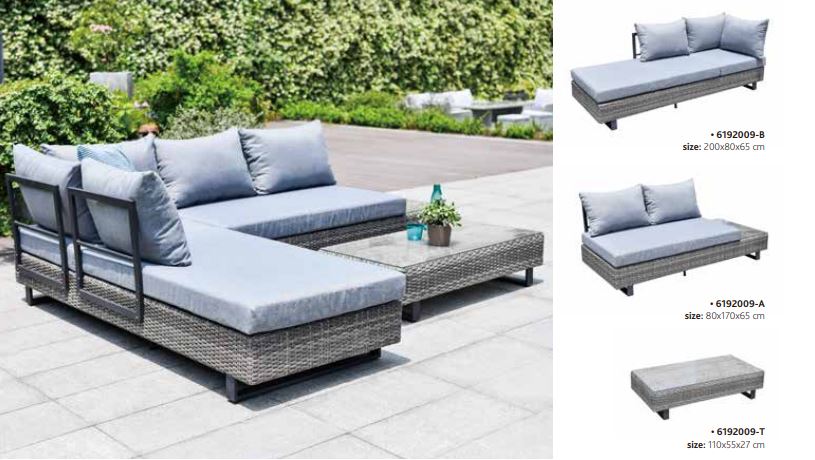 St Lucia Corner Sofa Sun Lounger Rattan Set - Image 4