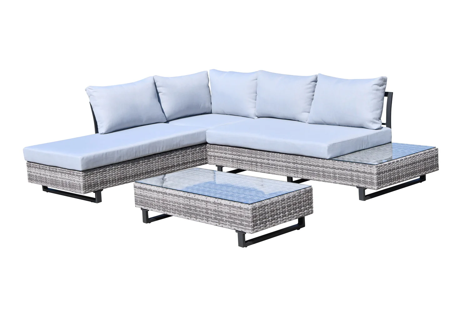 St Lucia Corner Sofa Sun Lounger Rattan Set - Image 6