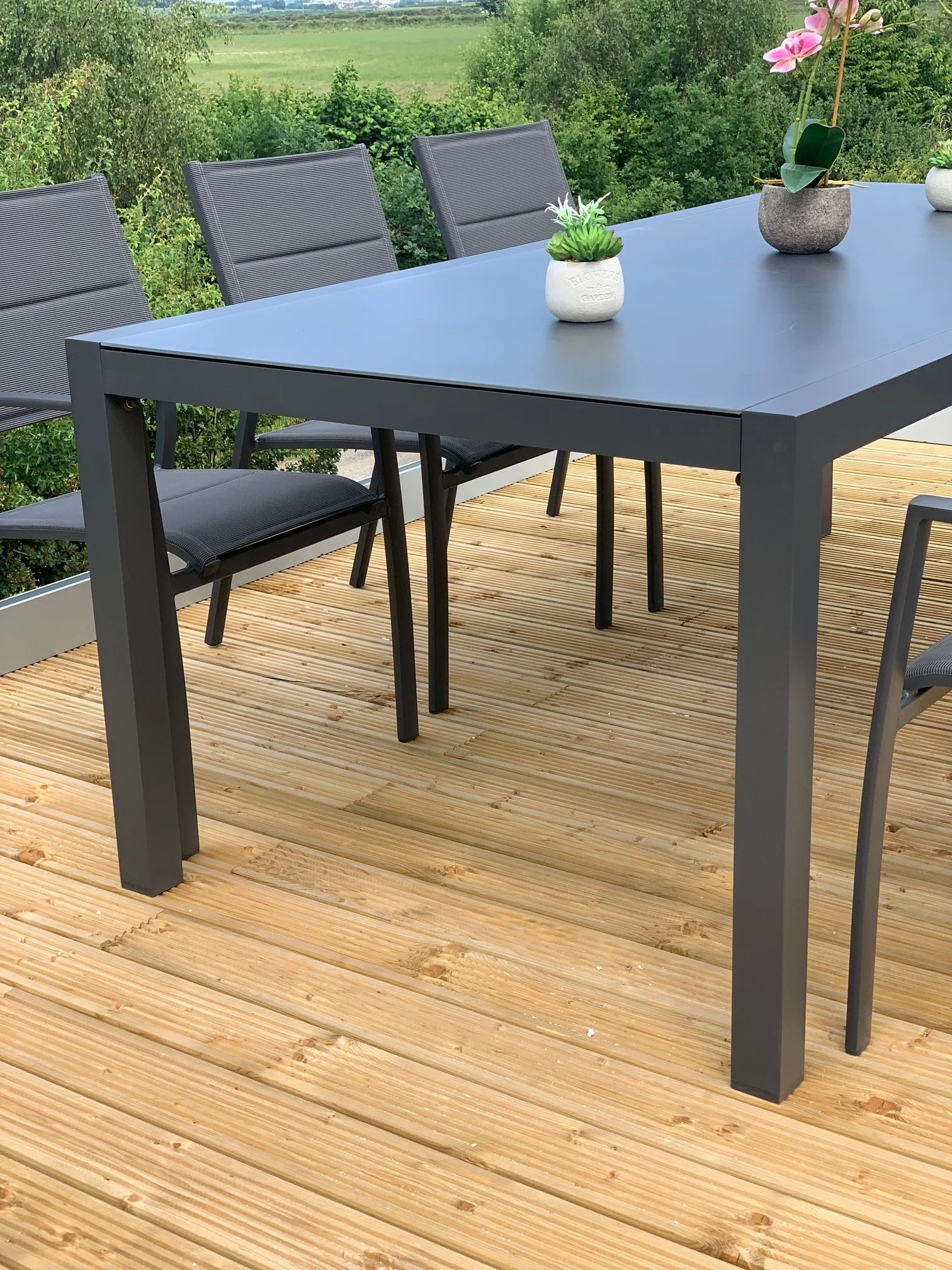 Sydney Aluminium 6 Seat Large Dining Set - Image 5