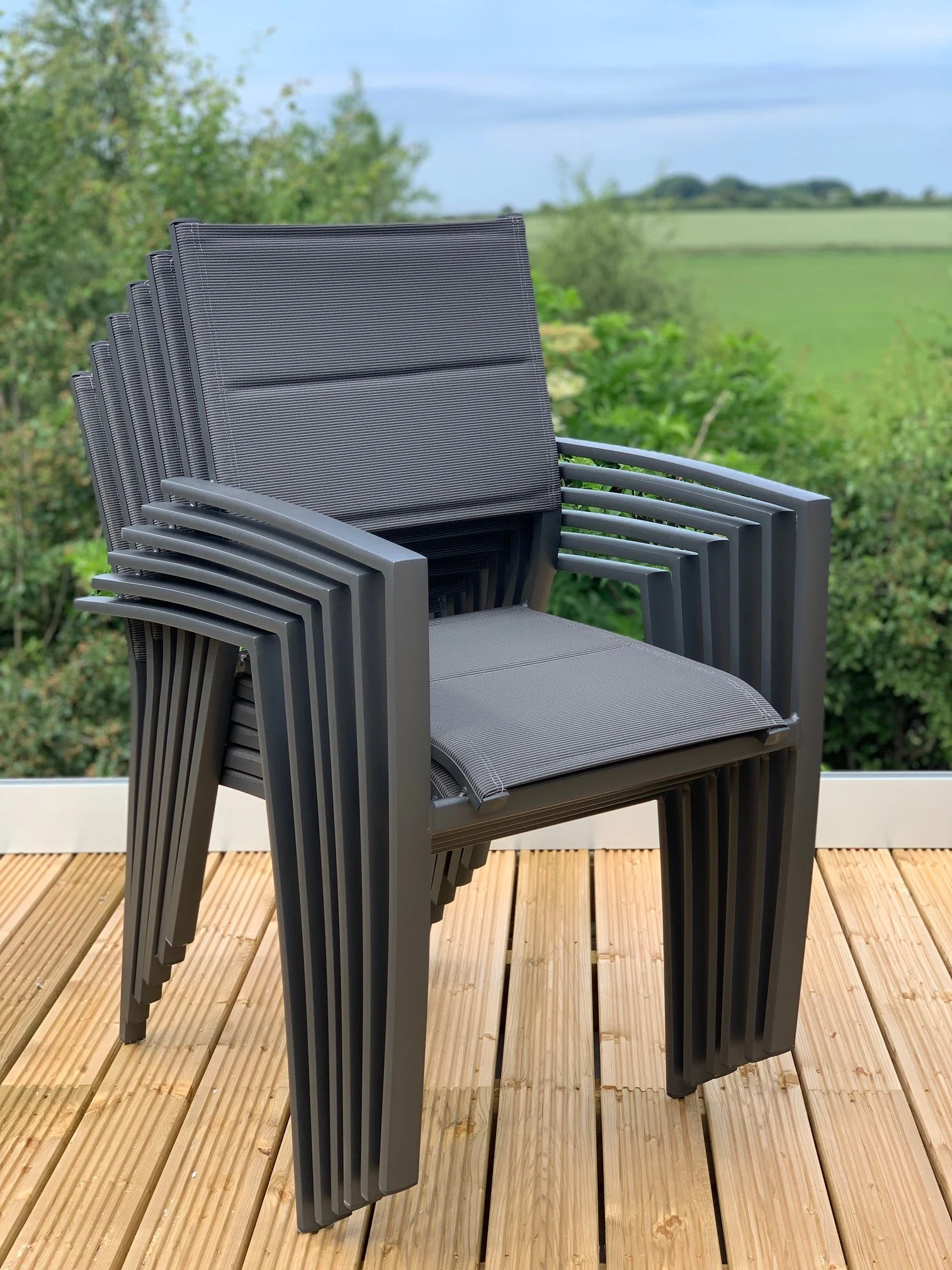 Sydney Aluminium 6 Seat Large Dining Set - Image 6