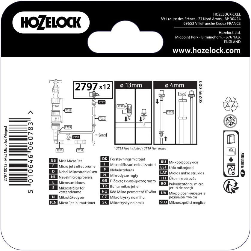 Hozelock 360° Micro Mist Spray Jet , 12 Pack - Image 2