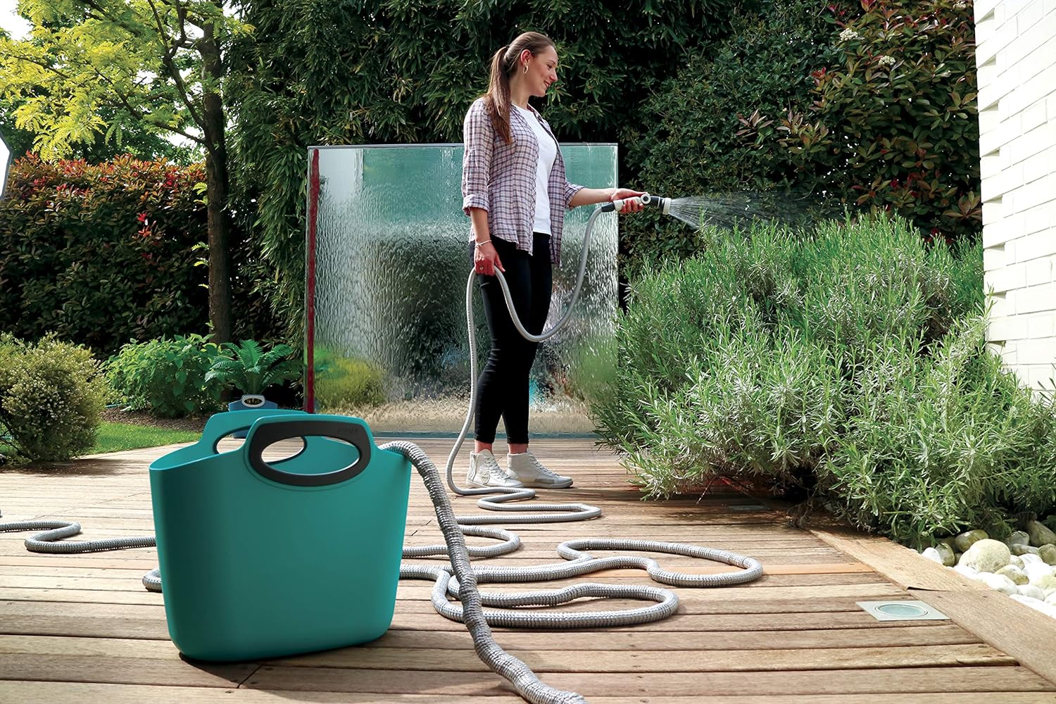 Hozelock Aquapop Blue 30m Extendable Irrigation Hose - Image 10