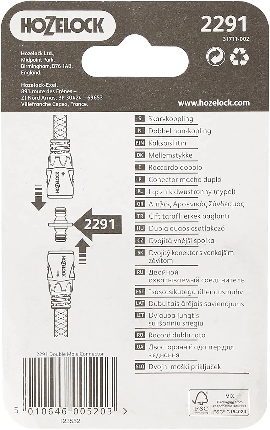 Hozelock Double Male Connector - Image 5