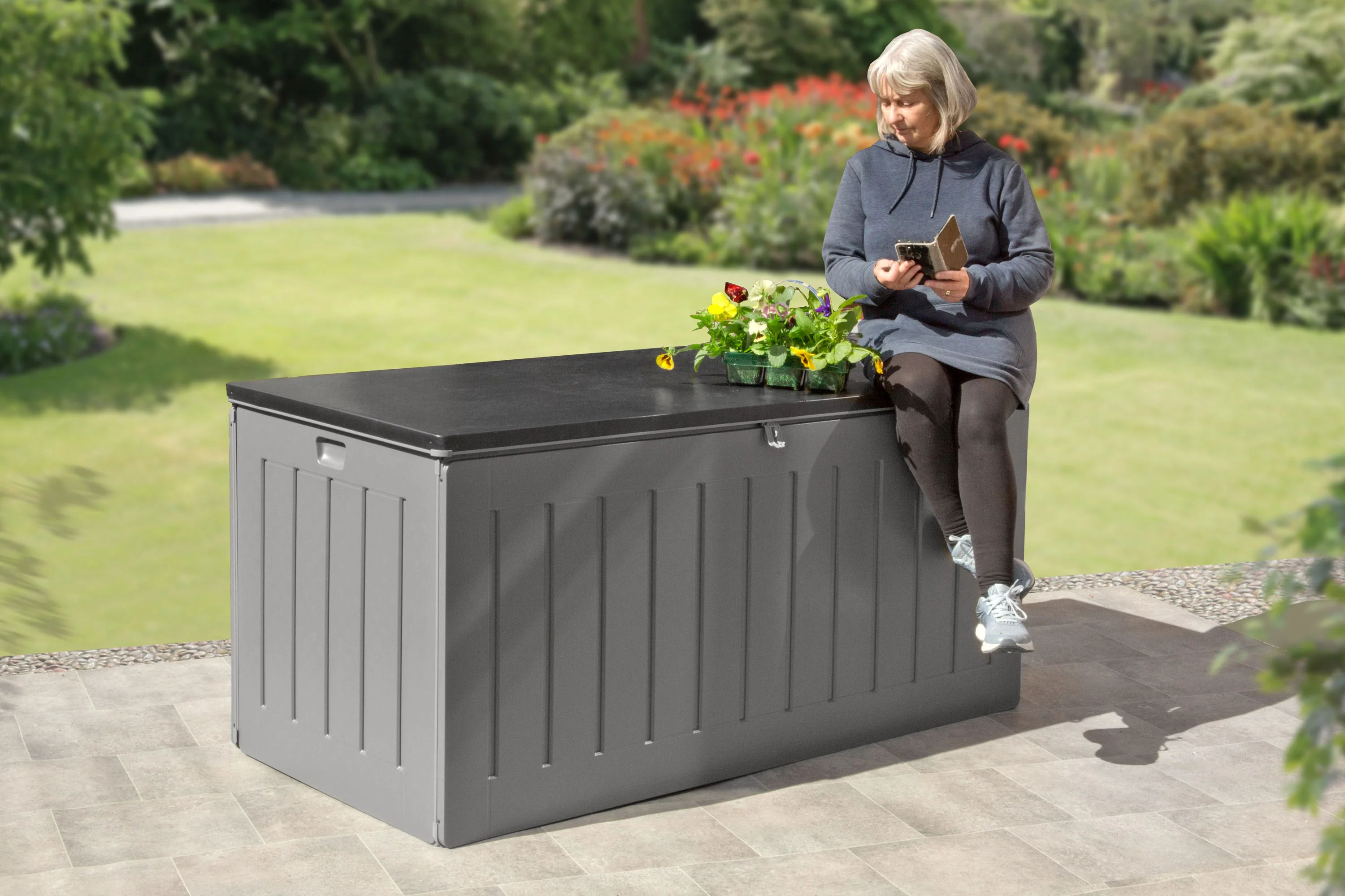 Huge Grey 830L Outdoor Storage Box - FAILED DELIVERY / TATTY BOX - Image 15