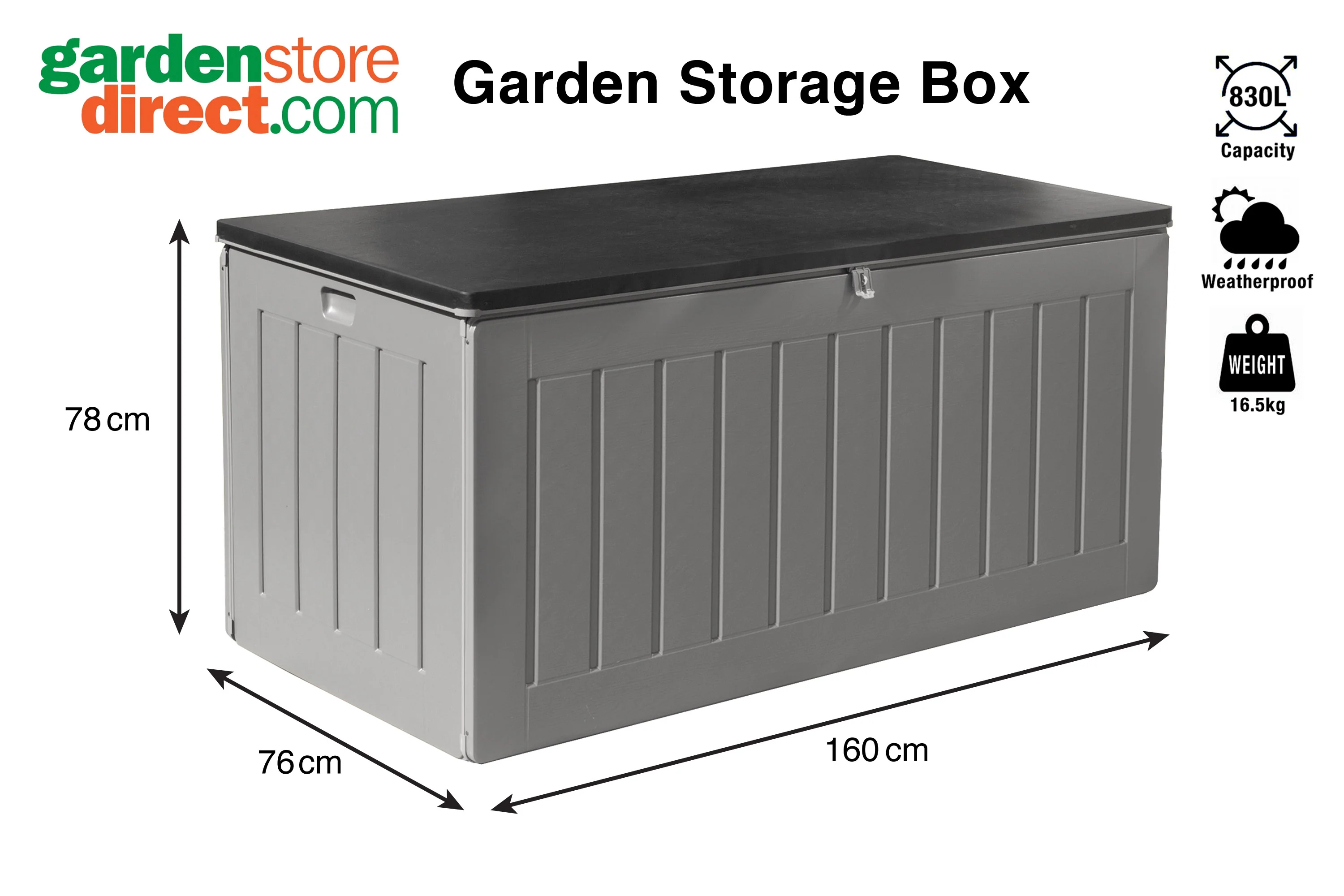 Huge Grey 830L Outdoor Storage Box - FAILED DELIVERY / TATTY BOX - Image 16