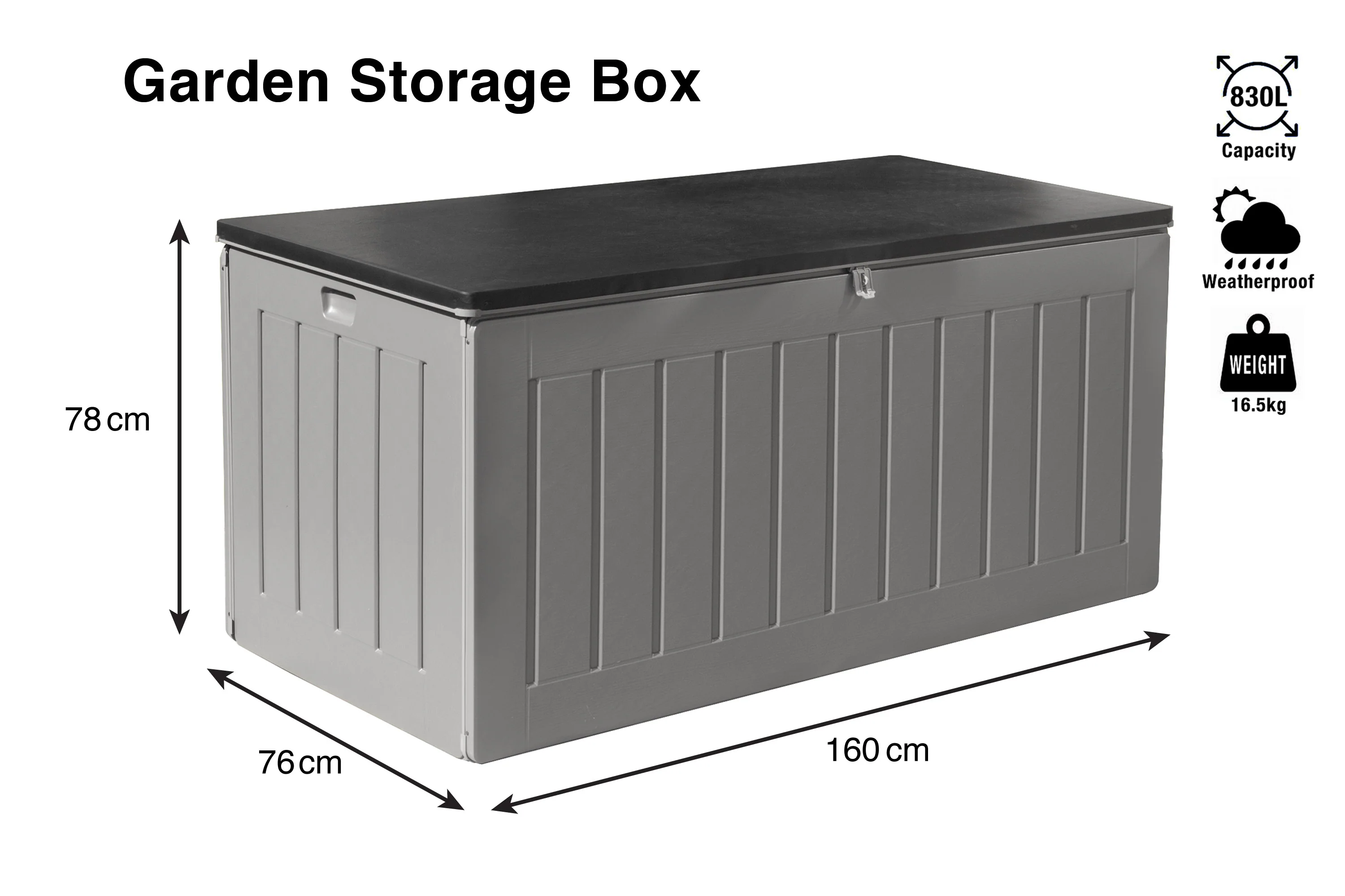 Huge Grey 830L Outdoor Storage Box - FAILED DELIVERY / TATTY BOX - Image 17