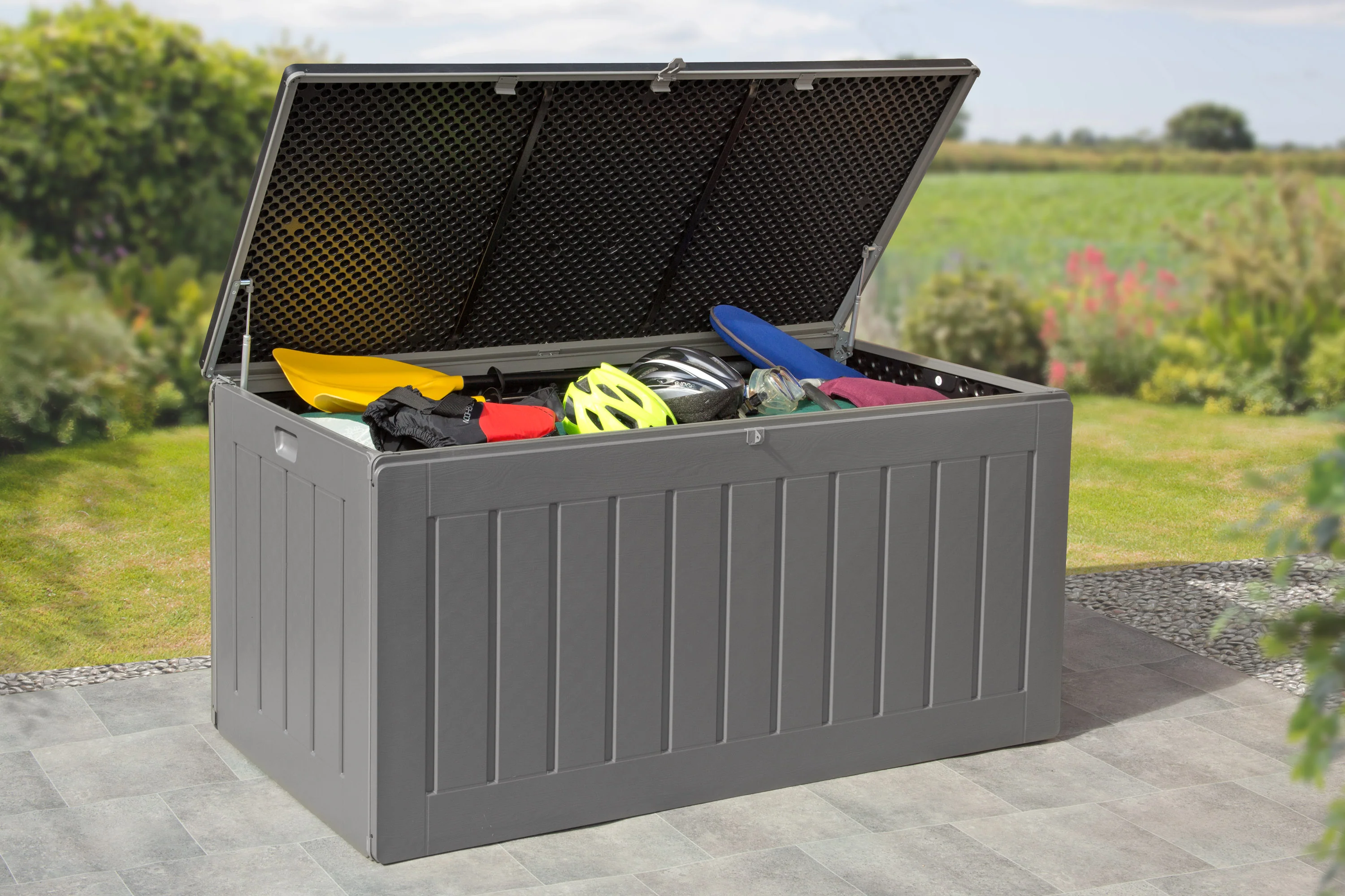 Huge Grey 830L Outdoor Storage Box - FAILED DELIVERY / TATTY BOX - Image 4