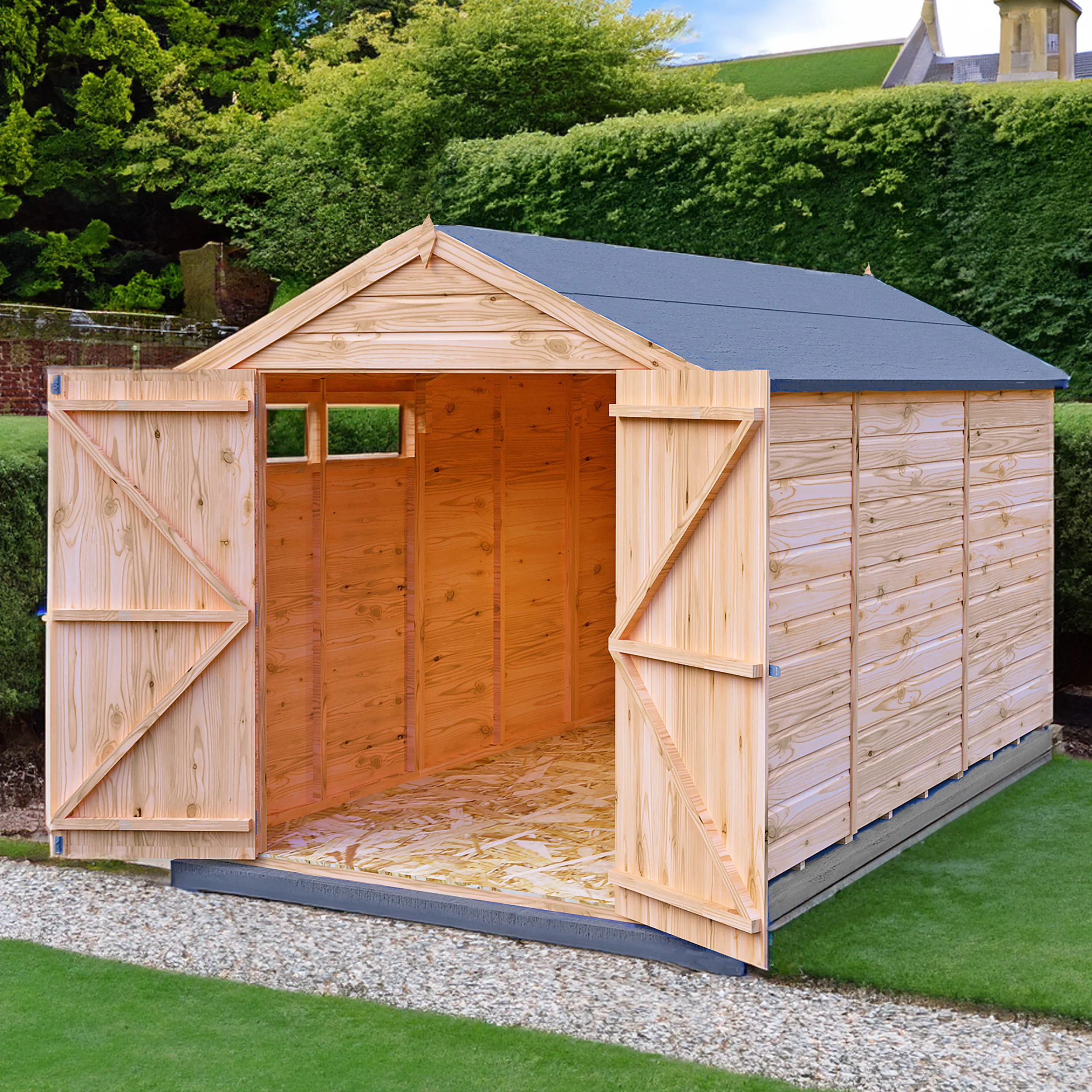 Langley 12 ft x 6 ft Shiplap Double Door Shed - Image 3