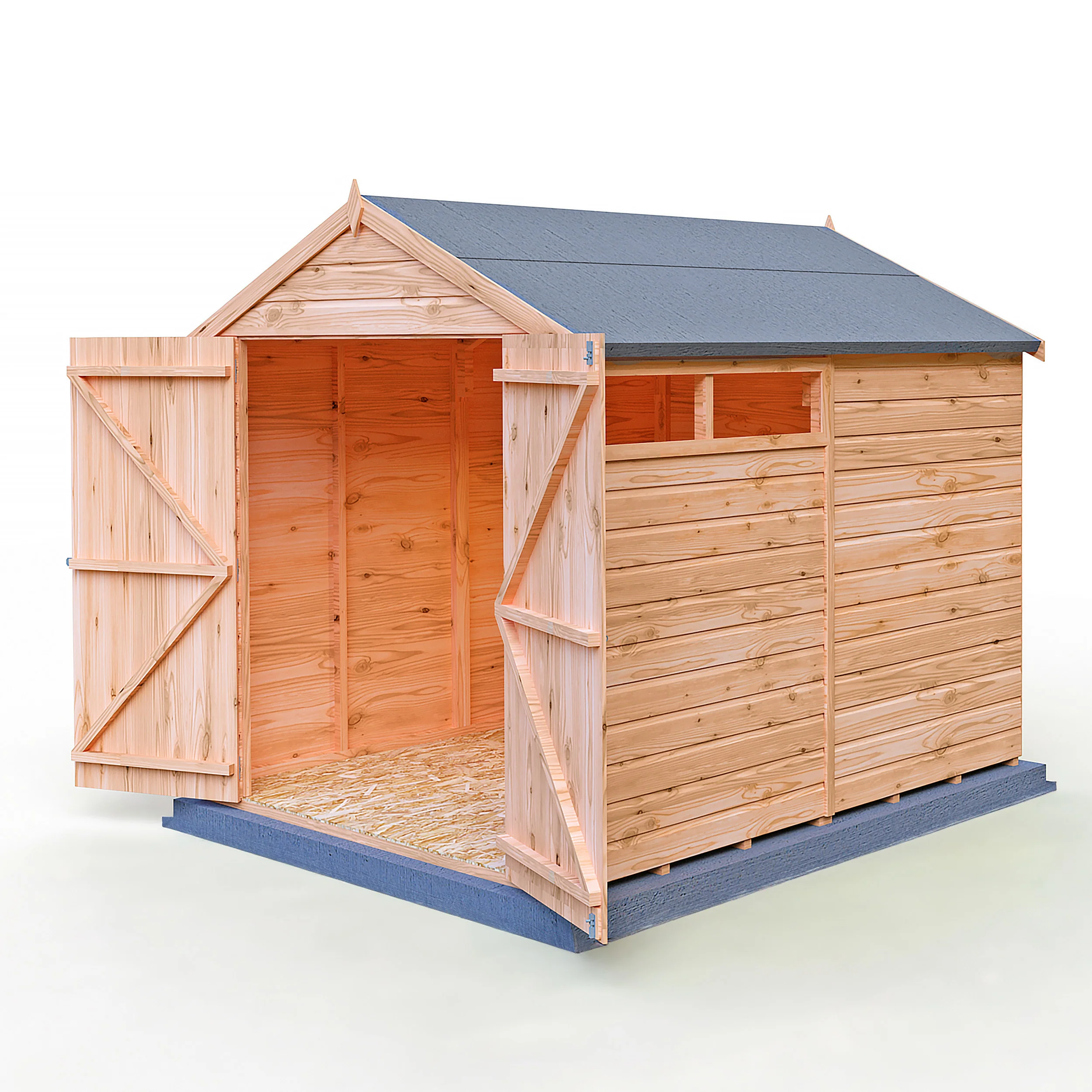 Langley 8 ft x 6 ft Shiplap Double Door Shed - Image 7