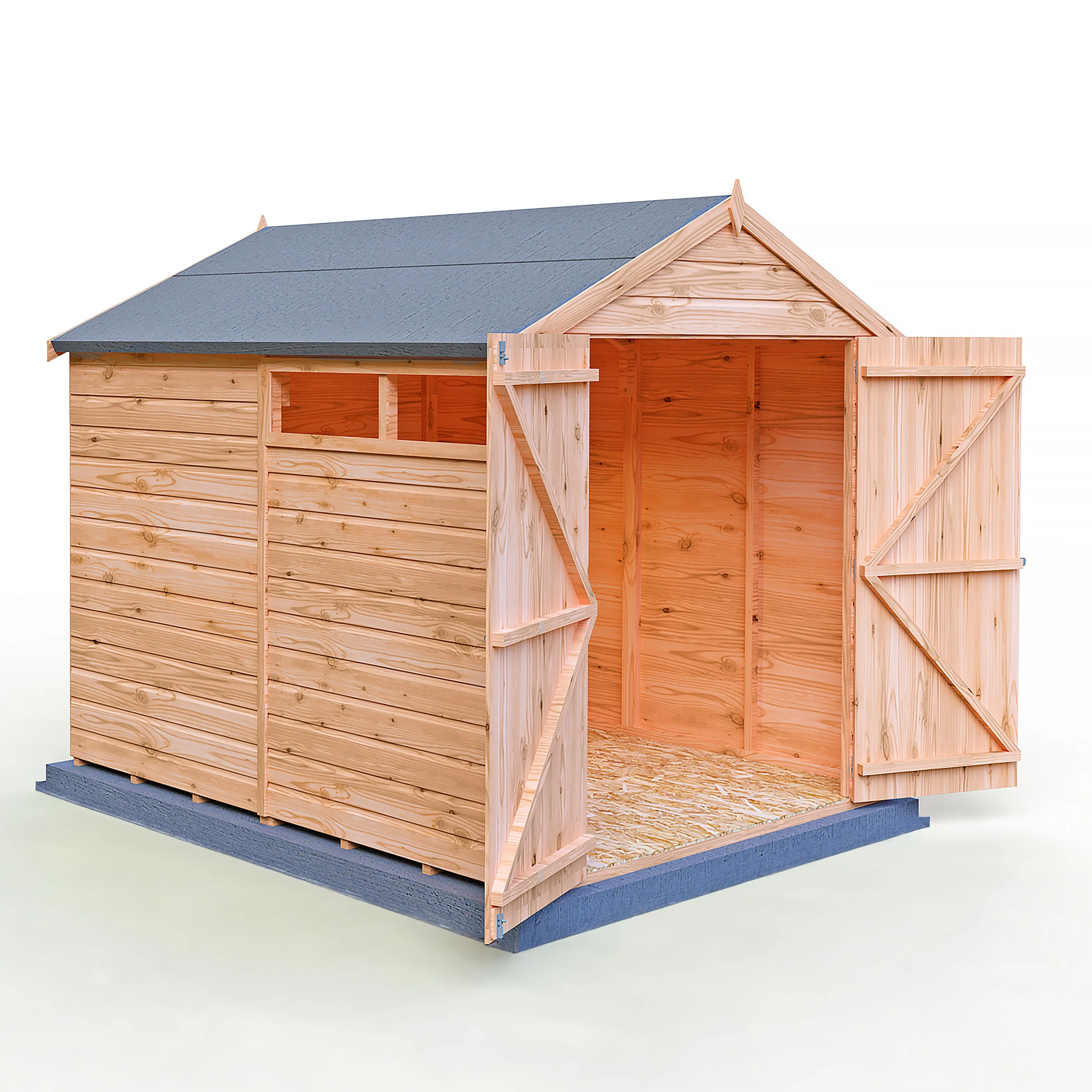 Langley 8 ft x 6 ft Shiplap Double Door Shed - Image 8