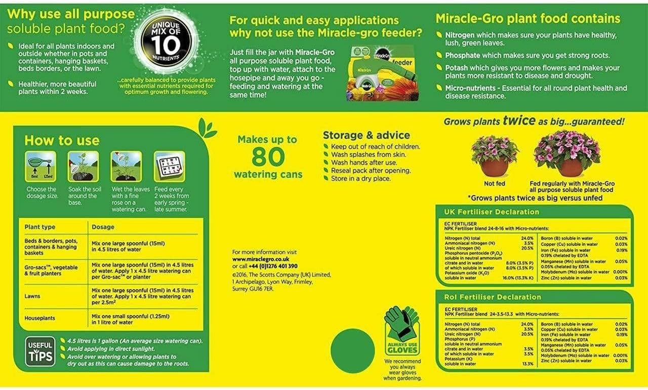 All Purpose Soluble Plant Food 1kg + 20% Extra Free - Image 3