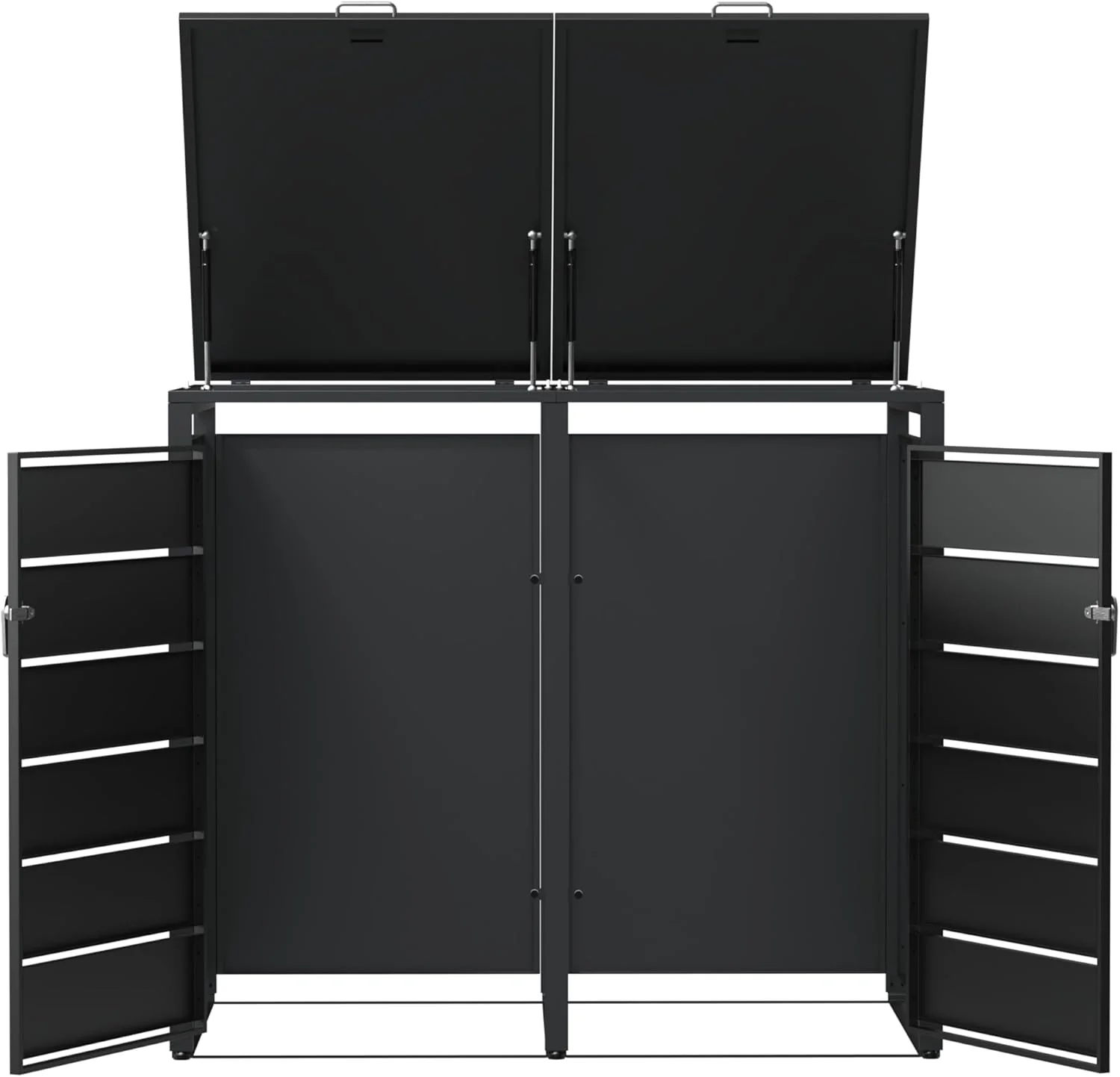 Modern Wheelie Bin Storage - Double Bin - Anthracite - Image 9
