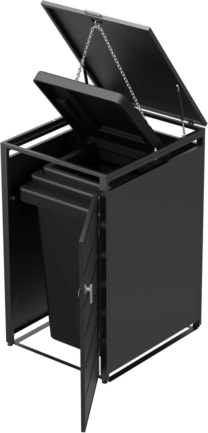Modern Wheelie Bin Storage - Single Bin - Anthracite - Image 8