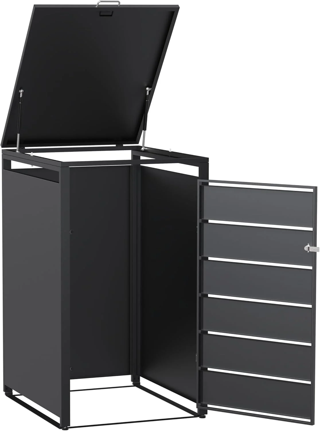 Modern Wheelie Bin Storage - Single Bin - Anthracite - Image 9