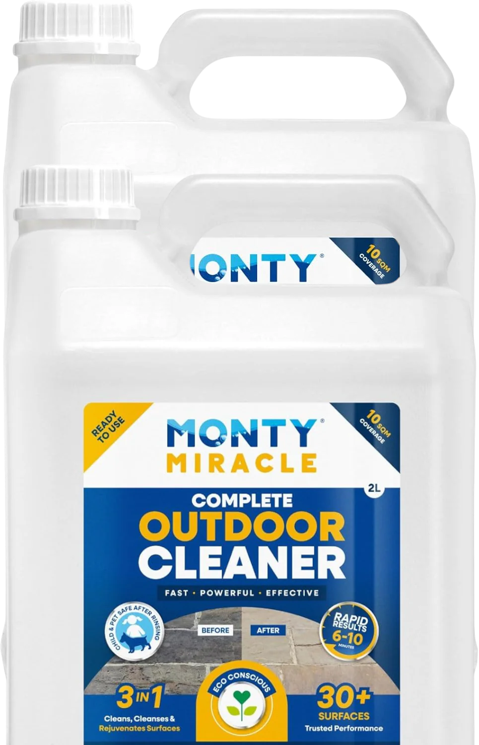Monty Miracle Fast Patio Cleaner 2L - 2 x Bottles