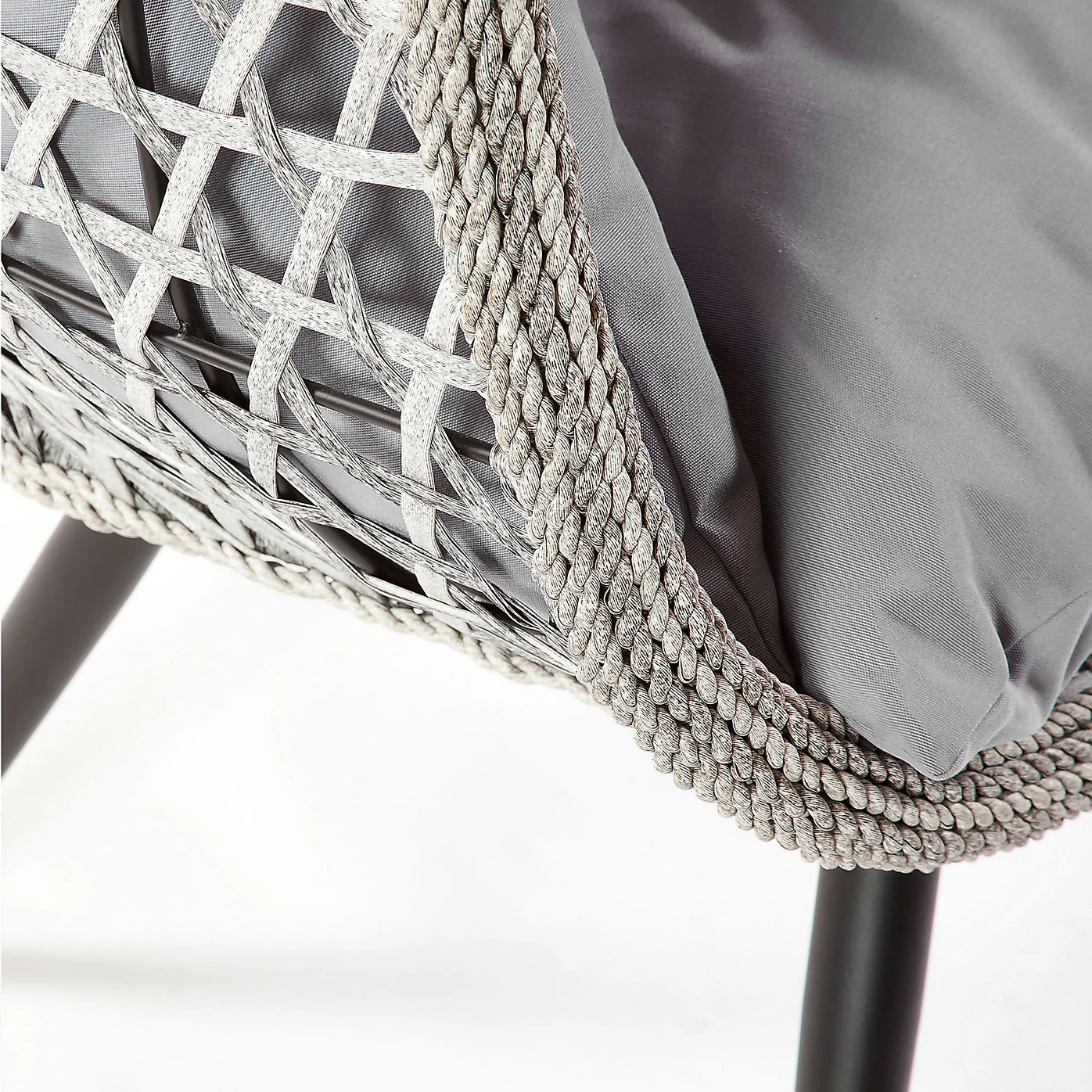Naples Free Standing Double Egg Cocoon Chair in Grey - Image 3
