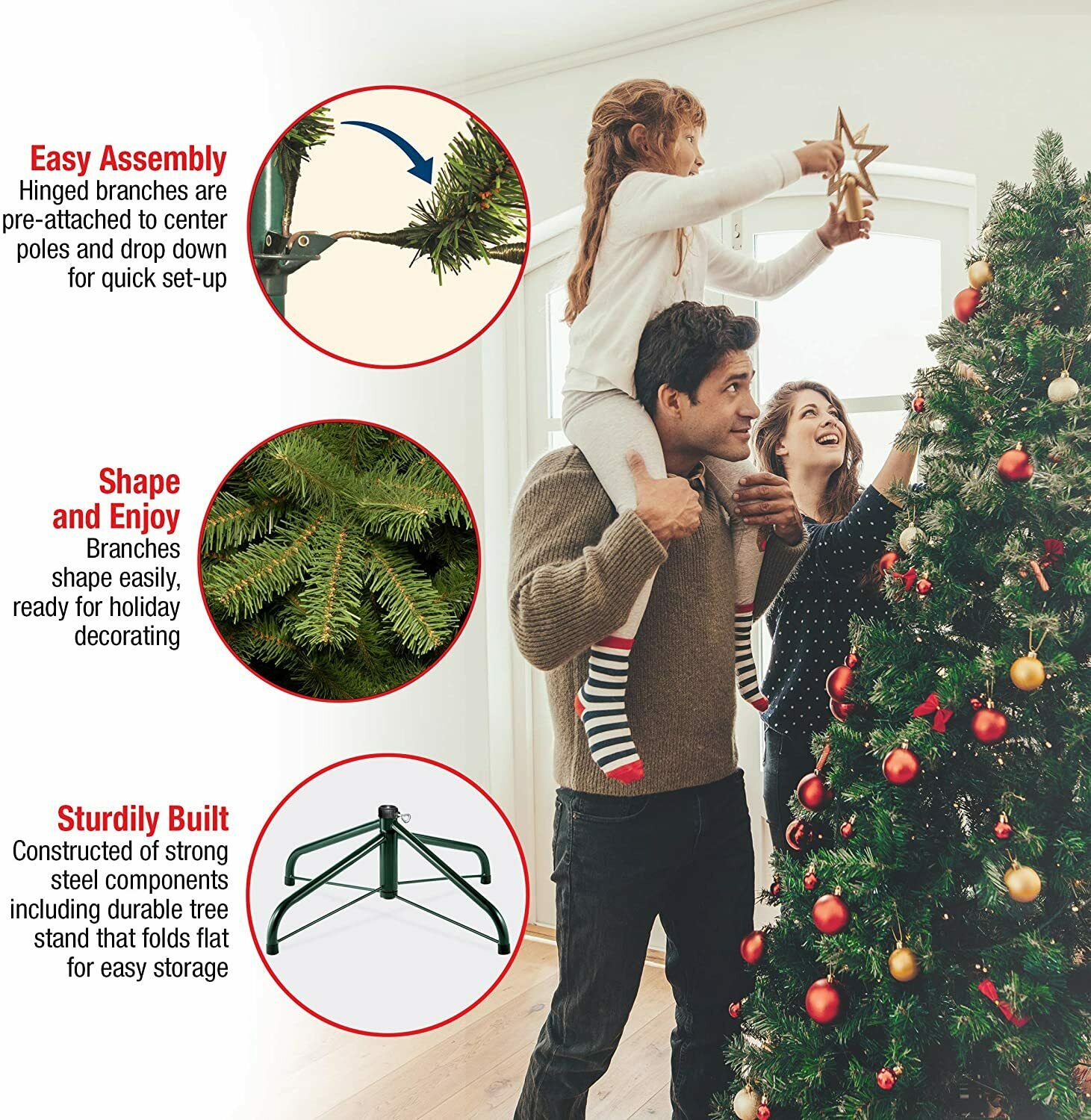 Winchester Pine Christmas Tree Green - 7ft/210cm - Image 3