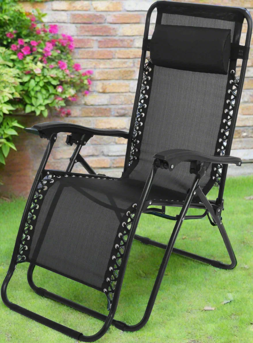 Zero Gravity Sun Lounger - Black - Image 9