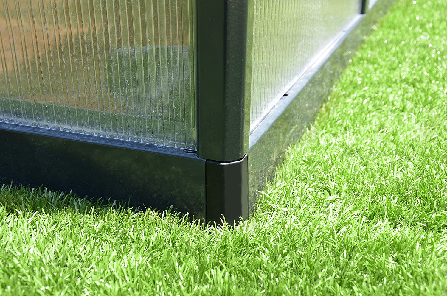 Glory 8' x 8' Greenhouse - Grey Frame & Multiwall Polycarbonate Panels - Image 7
