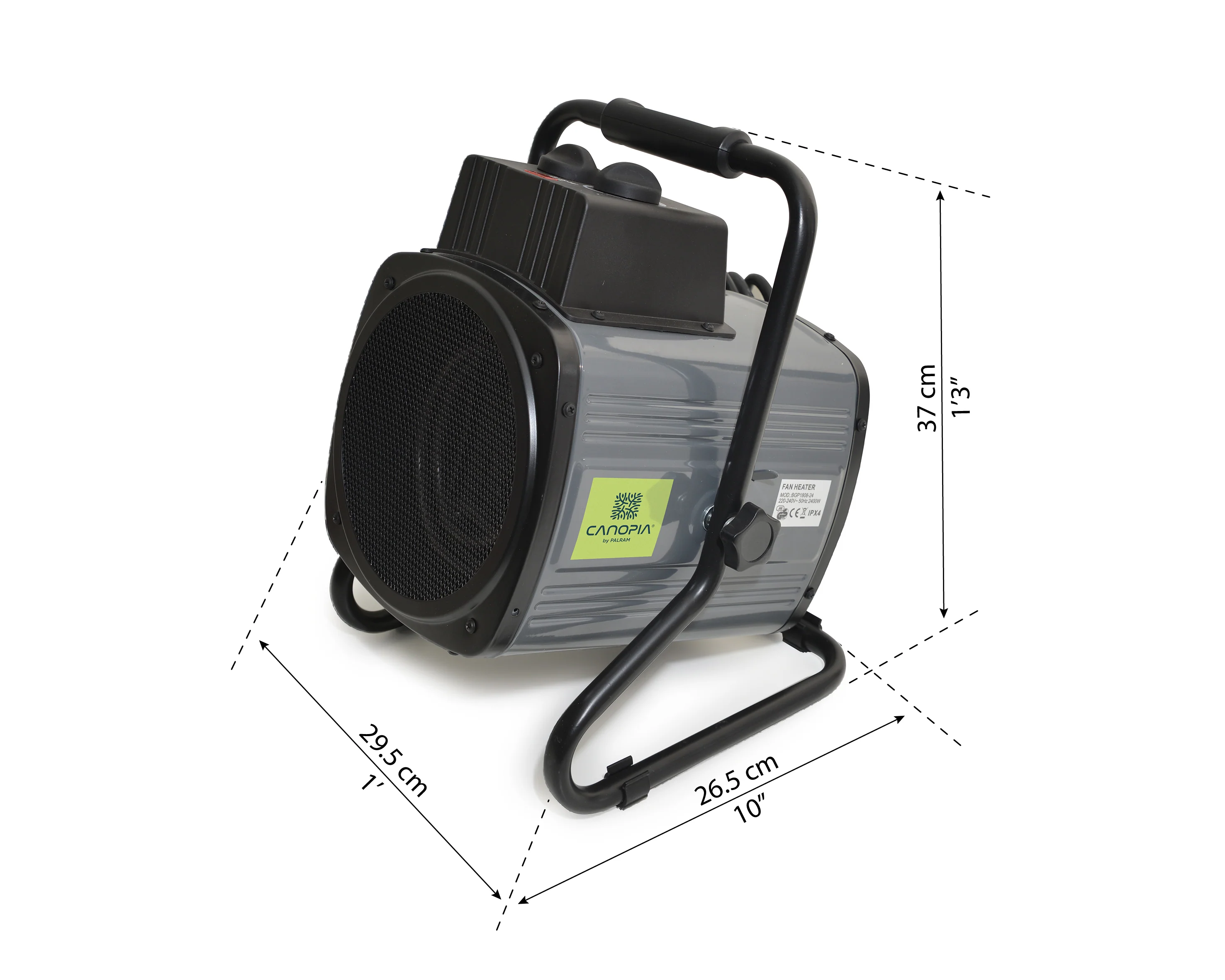 Portable Splash Resistant Greenhouse Fan Heater 2400W UK - Image 13