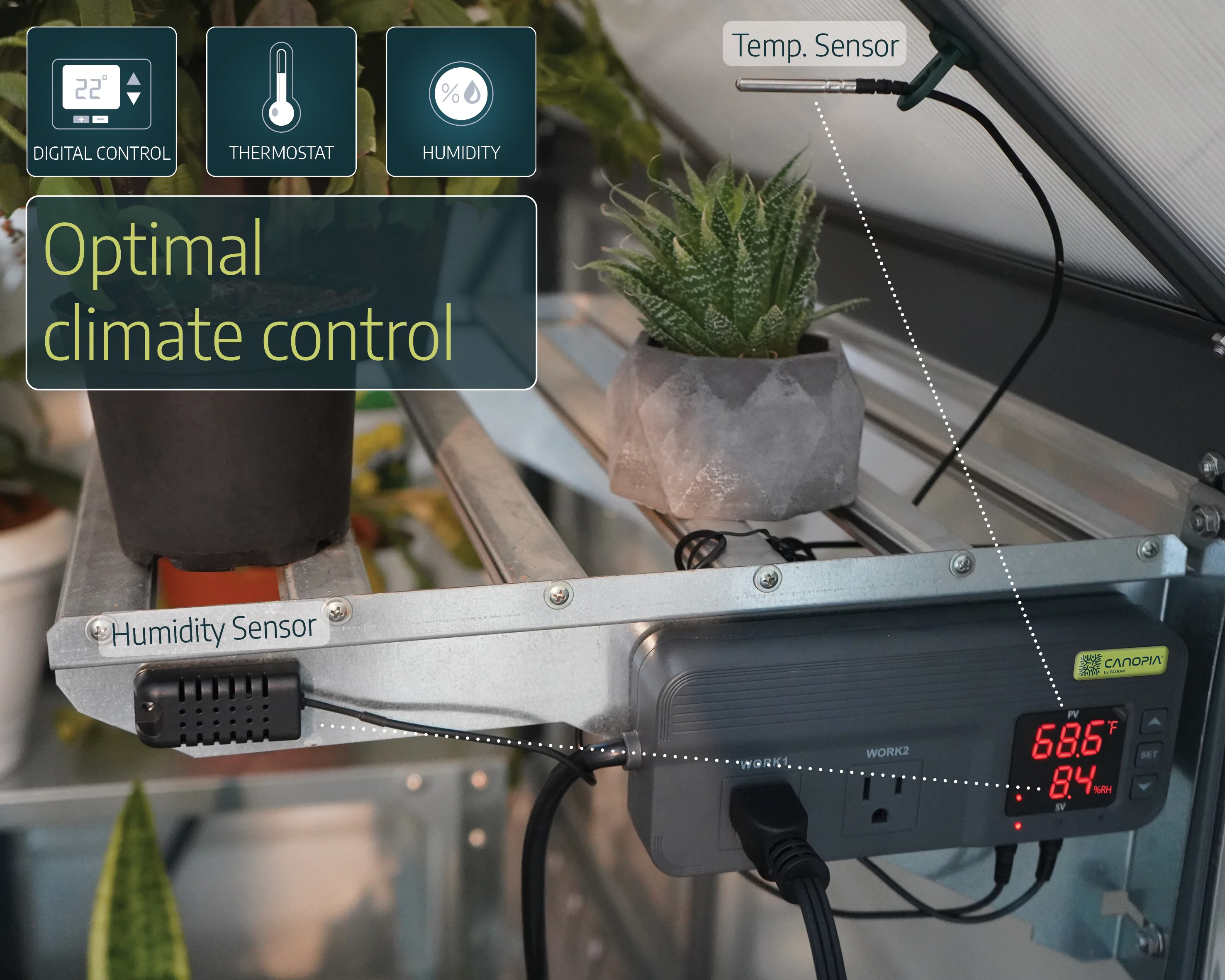 Portable Splash Resistant Greenhouse Fan Heater 2400W UK - Image 4