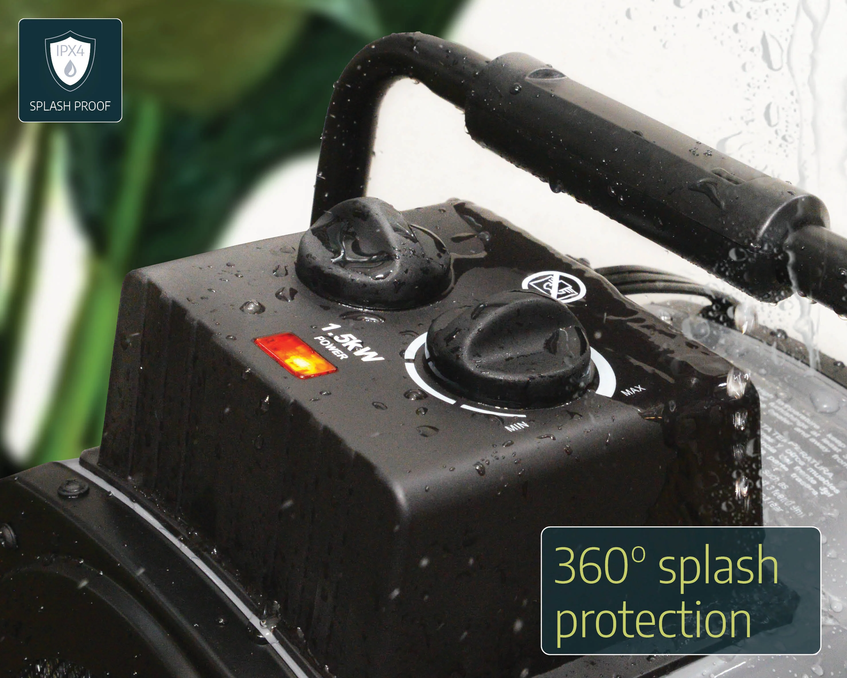 Portable Splash Resistant Greenhouse Fan Heater 2400W UK - Image 5